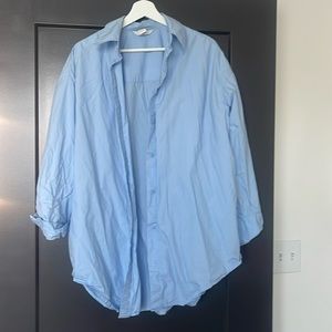 Hm baby blue oversized button up